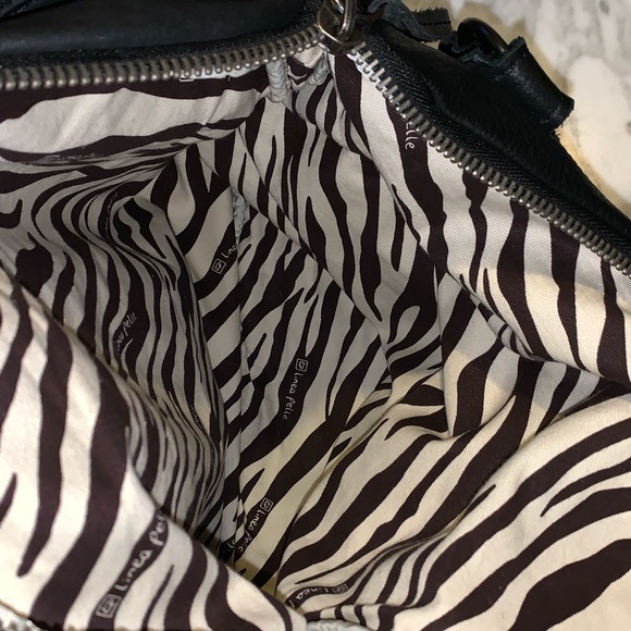 Linea Pelle Dylan Tote Bag Graphite Silver Great! - Picture 4 of 7